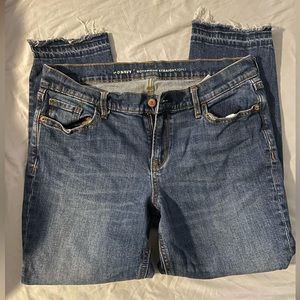 Old Navy boyfriend straight jeans with raw hem